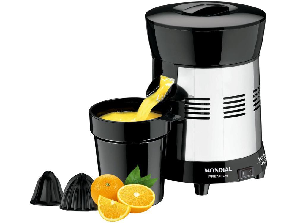 Espremedor de Frutas Mondial Turbo Premium E-10 Elétrico Inox 250W Capacidade 1L - 1