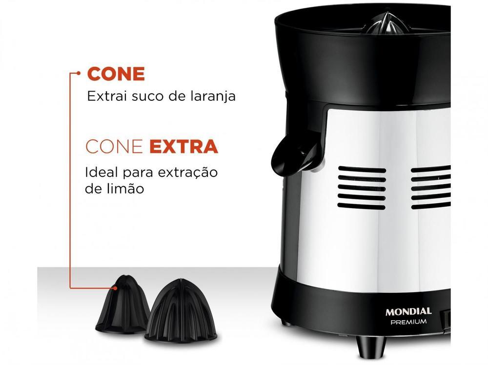 Espremedor de Frutas Mondial Turbo Premium E-10 Elétrico Inox 250W Capacidade 1L - 4