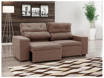 Sofá Retrátil Reclinável 3 Lugares Suede