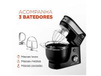 Batedeira Planetária Mondial Preto e Inox 700W - 7