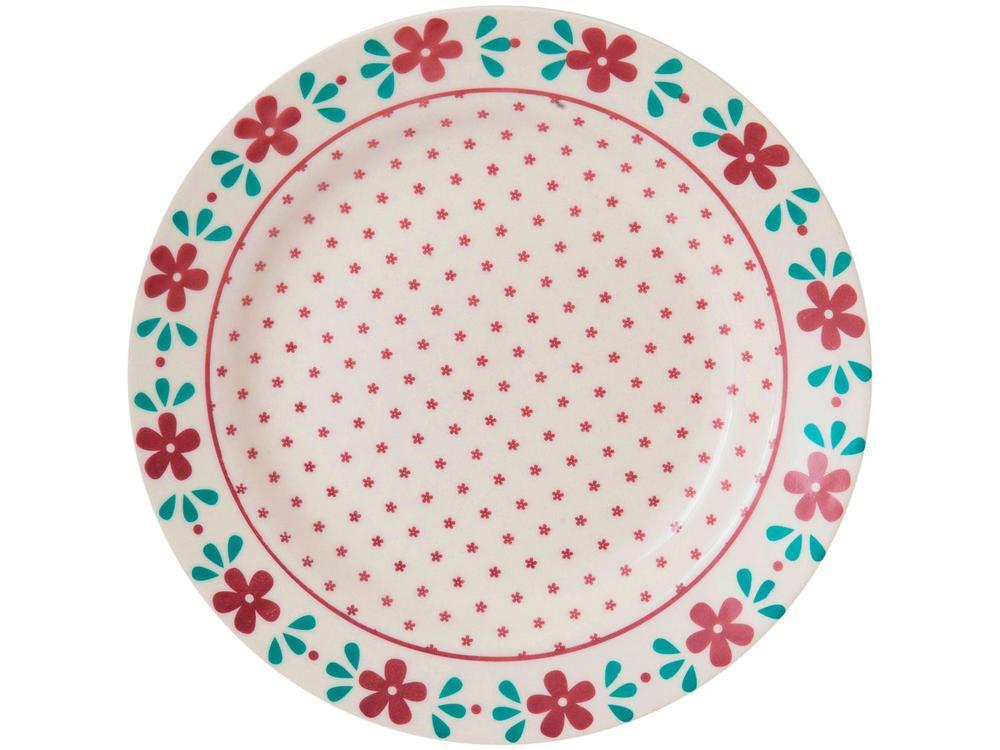 Aparelho de Jantar e Chá 20 Peças Biona de Cerâmica Redondo Branco e Azul Claro Donna - 7