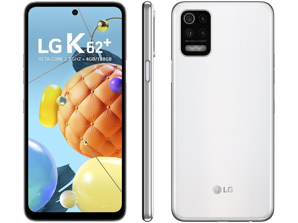 Smartphone LG K62+ 128GB Branco 4G Octa-Core - 4GB RAM Tela 6,59” Câm. Quádrupla + Selfie 28MP - 1