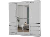 Guarda-roupa Casal com Espelho 4 Portas 6 Gavetas Araplac Atraente Sofia - 1