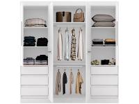 Guarda-roupa Casal com Espelho 4 Portas 6 Gavetas Araplac Atraente Sofia - 5