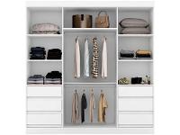 Guarda-roupa Casal com Espelho 4 Portas 6 Gavetas Araplac Atraente Sofia - 6