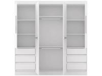 Guarda-roupa Casal com Espelho 4 Portas 6 Gavetas Araplac Atraente Sofia - 7