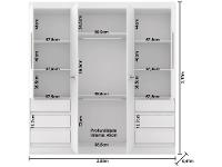 Guarda-roupa Casal com Espelho 4 Portas 6 Gavetas Araplac Atraente Sofia - 9