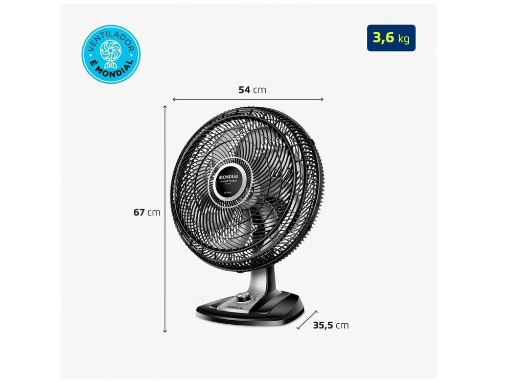 Ventilador de Mesa Mondial VTX-50 50cm 8 Pás 3 Velocidades - 15
