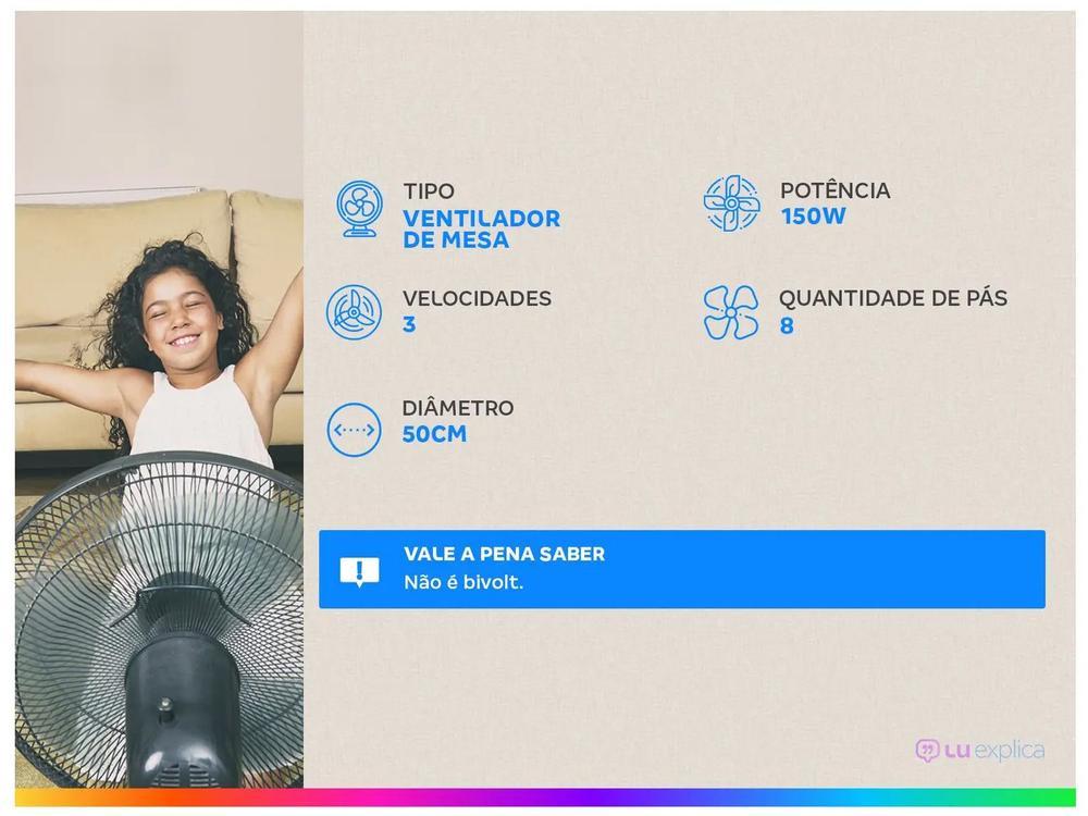 Ventilador de Mesa Mondial VTX-50 50cm 8 Pás 3 Velocidades - 2