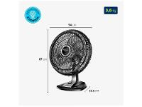 Ventilador de Mesa Mondial VTX-50 50cm 8 Pás 3 Velocidades - 8