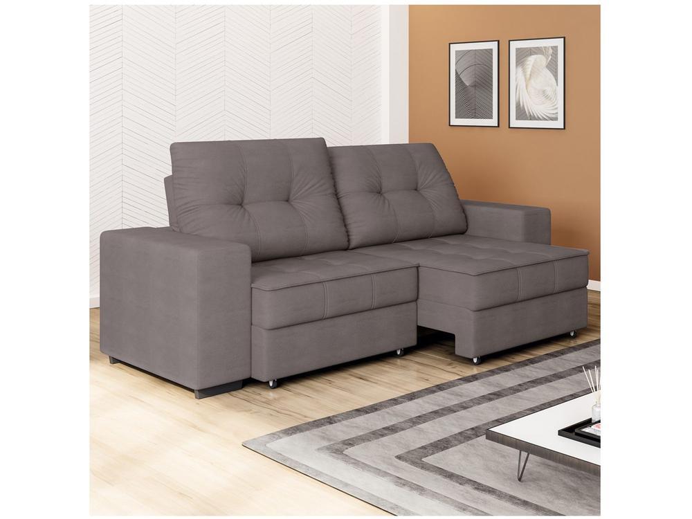 Sofá Retrátil Reclinável 4 Lugares Suede Moviment Artesano Linoforte - 5