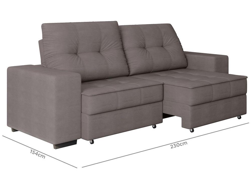 Sofá Retrátil Reclinável 4 Lugares Suede Moviment Artesano Linoforte - 8
