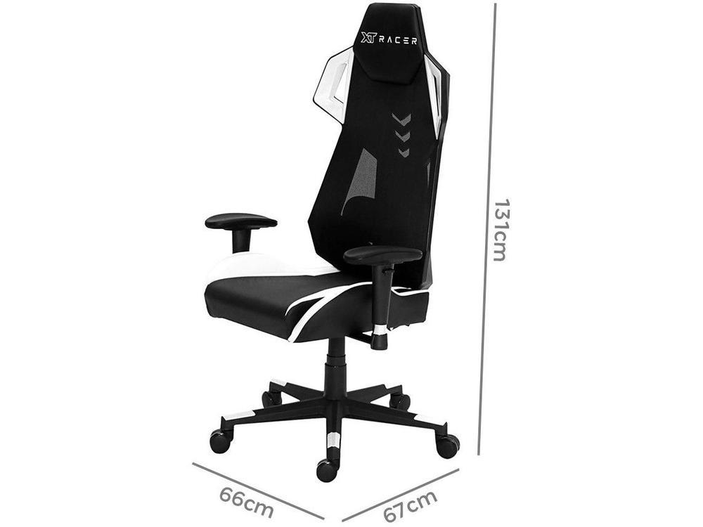 Cadeira Gamer XT Racer Reclinável Preta e Branca - 8