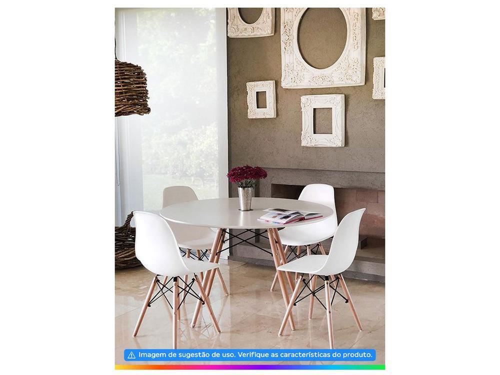 Jogo de Cadeiras Pé Palito Assento Branco EAM-BR1 - 2