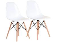 Jogo de Cadeiras Pé Palito Assento Branco EAM-BR1 - 1
