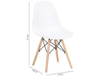 Jogo de Cadeiras Pé Palito Assento Branco EAM-BR1 - 7