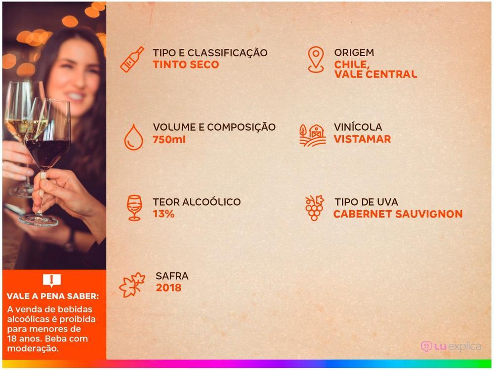 Vinho Tinto Seco Vistamar Brisa Cabernet Sauvignon - 10