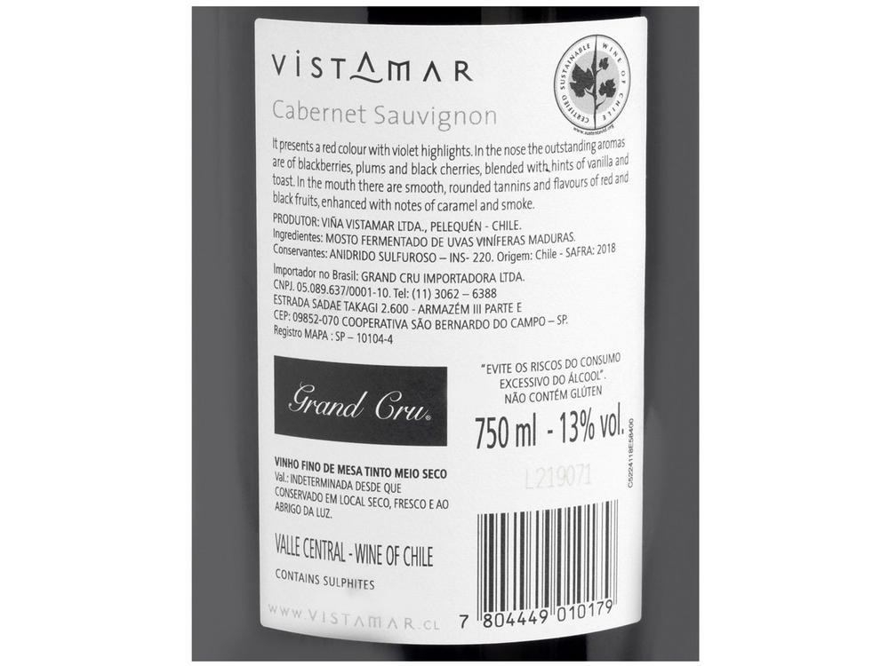 Vinho Tinto Seco Vistamar Brisa Cabernet Sauvignon - 7