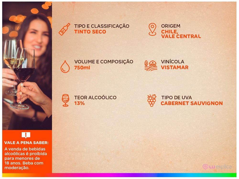 Vinho Tinto Seco Vistamar Brisa Cabernet Sauvignon - 3
