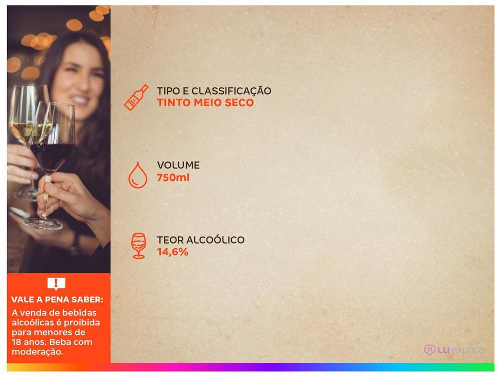 Vinho Tinto Meio Seco Bodega Del Fin Del Mundo La Poderosa Cabernet Franc Merlot 750ml - 3