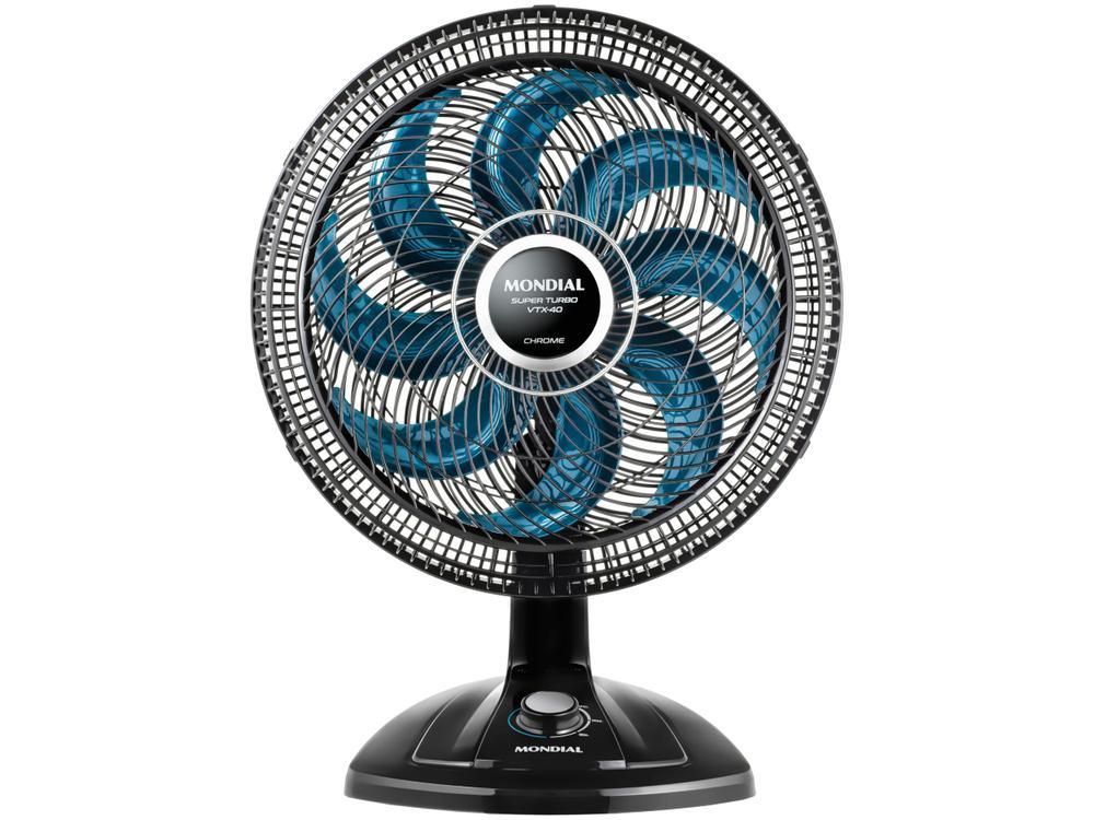 Ventilador de Mesa Mondial Super Turbo VTX-40 Chrome 40cm 8 Pás 3 Velocidades - 1
