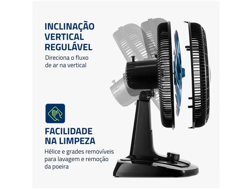 Ventilador de Mesa Mondial Super Turbo VTX-40 Chrome 40cm 8 Pás 3 Velocidades - 11