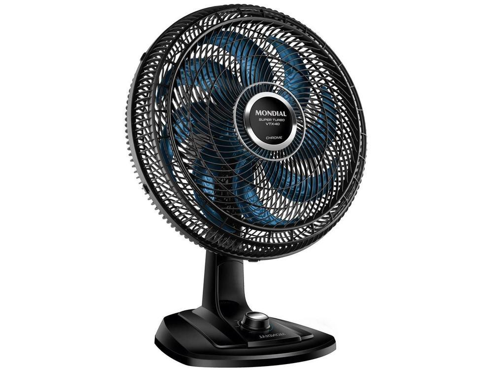 Ventilador de Mesa Mondial Super Turbo VTX-40 Chrome 40cm 8 Pás 3 Velocidades - 16