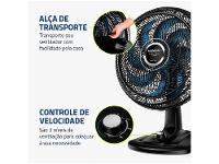 Ventilador de Mesa Mondial Super Turbo VTX-40 Chrome 40cm 8 Pás 3 Velocidades - 13