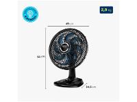 Ventilador de Mesa Mondial Super Turbo VTX-40 Chrome 40cm 8 Pás 3 Velocidades - 14