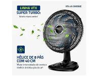 Ventilador de Mesa Mondial Super Turbo VTX-40 Chrome 40cm 8 Pás 3 Velocidades
