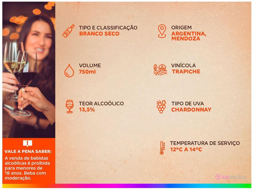 Vinho Branco Seco Trapiche Roble Chardonnay - 3