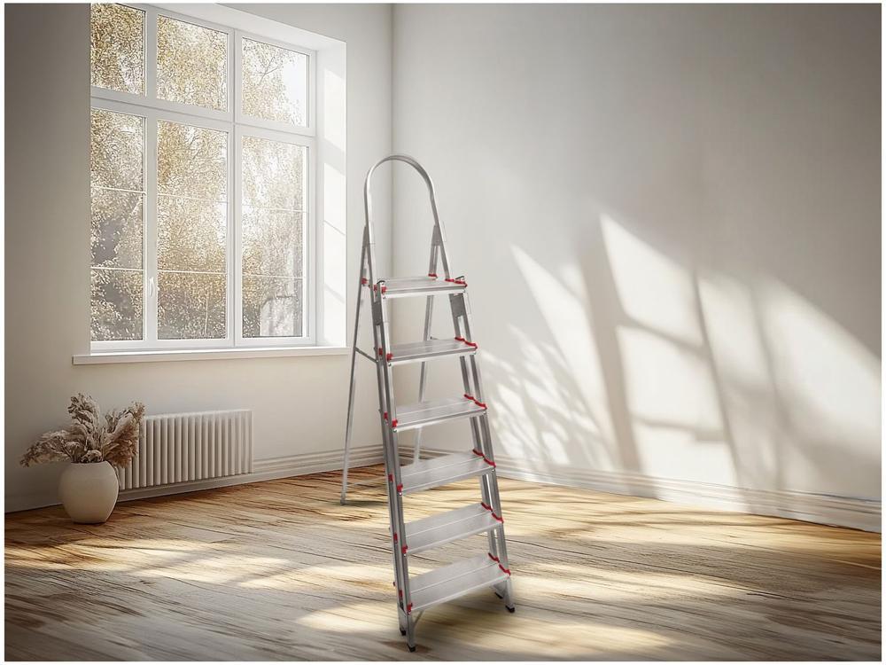 Escada de Alumínio Cavalete 6 Degraus - 2