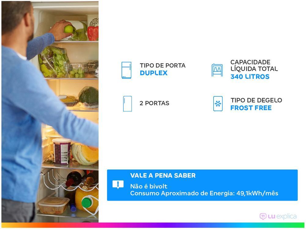 Geladeira Consul Frost Free Duplex 340L Branca com Prateleiras Altura Flex 220V CRM39ABBNA - 2