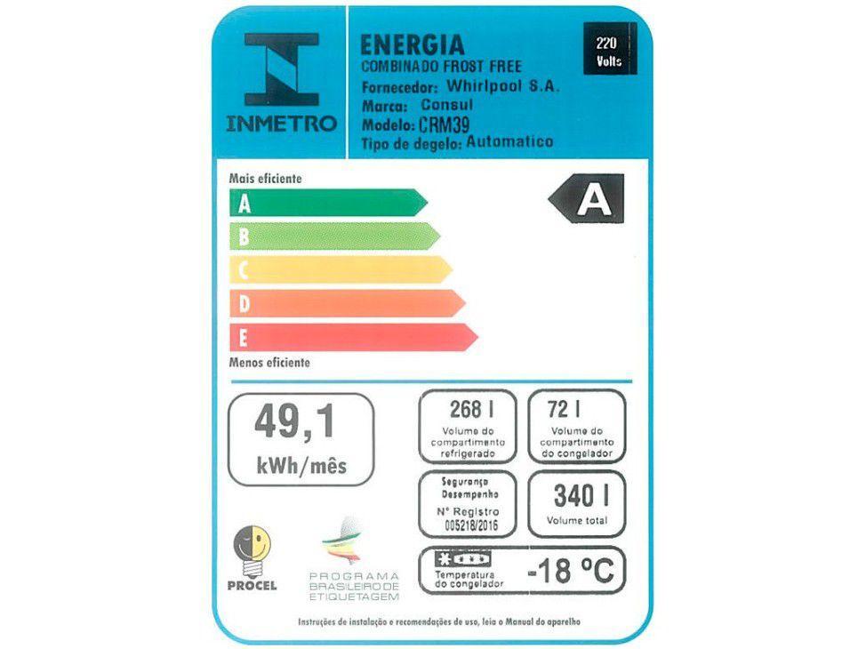 Geladeira Consul Frost Free Duplex 340L Branca com Prateleiras Altura Flex 220V CRM39ABBNA - 8