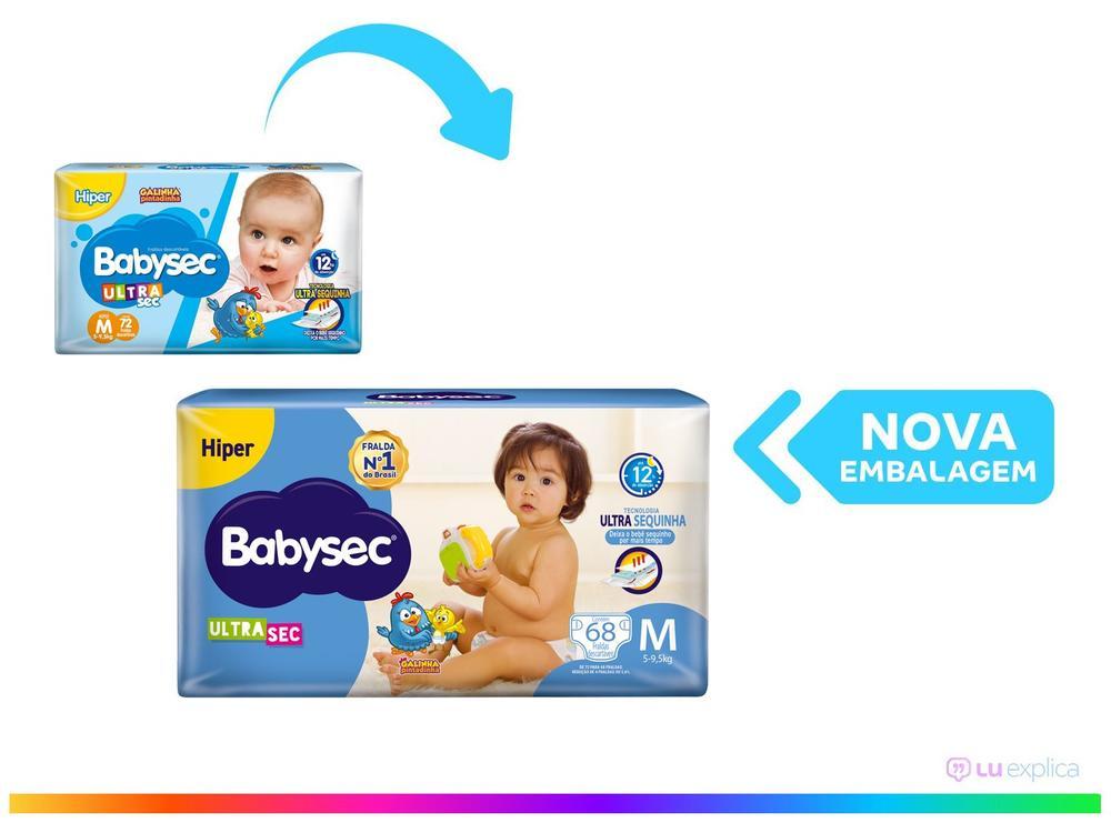 Fralda Babysec Ultrasec Galinha Pintadinha Tam. M 5 a 9,5kg 68 Unidades - 2