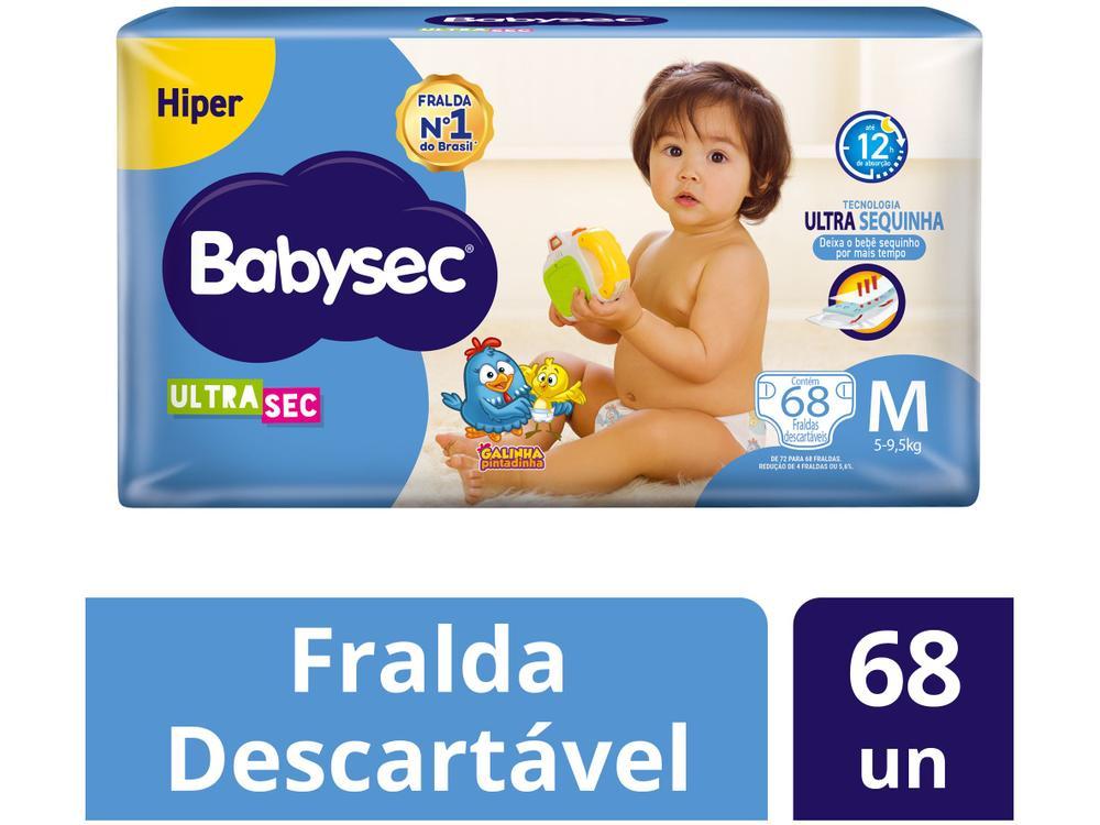 Fralda Babysec Ultrasec Galinha Pintadinha Tam. M 5 a 9,5kg 68 Unidades - 3