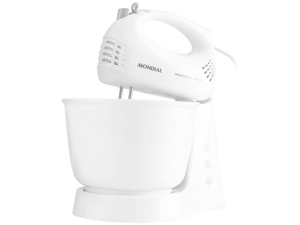 Batedeira Mondial Branca 400W Prática B-44-W 3 Velocidades - 9