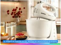 Batedeira Mondial Branca 400W Prática B-44-W 3 Velocidades - 2