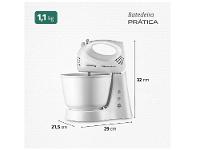 Batedeira Mondial Branca 400W Prática B-44-W 3 Velocidades - 7