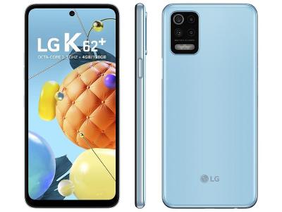 Smartphone LG K62+ 128GB Azul 4G Octa-Core 4GB RAM Tela 6,59” Câm. Quádrupla + Selfie 28MP Dual Chi