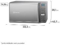 Micro-ondas Electrolux 27L Cinza MS37R - 2