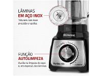Liquidificador Mondial Turbo L-1200 BI com Filtro 12 Velocidades 1200W Inox Preto - 7