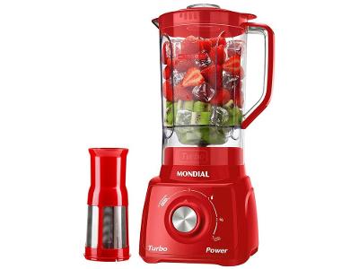 Liquidificador Mondial Turbo Power L-99-FR com Filtro 3 Velocidades 500W Vermelho