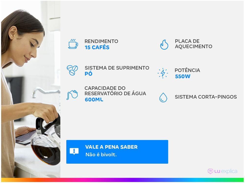 Cafeteira Elétrica Britânia CP15 15 Cafés Preto - 2