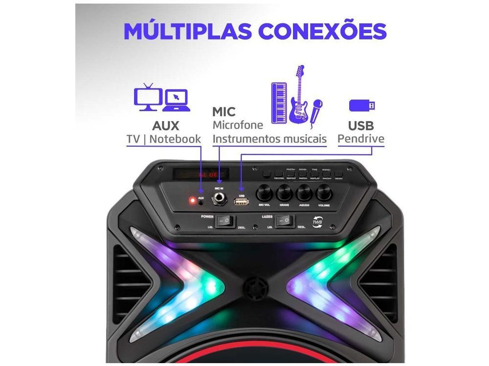 Caixa de Som Mondial CM-400 Bluetooth Portátil Amplificada 400W USB - 14