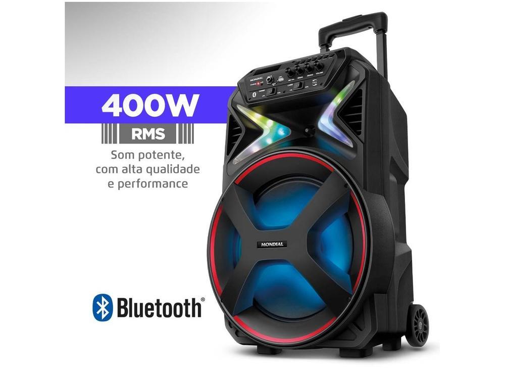 Caixa de Som Mondial CM-400 Bluetooth Portátil Amplificada 400W USB - 4