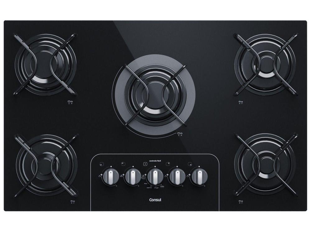 Cooktop 5 Bocas a Gás GLP Consul Vidro Temperado - 3