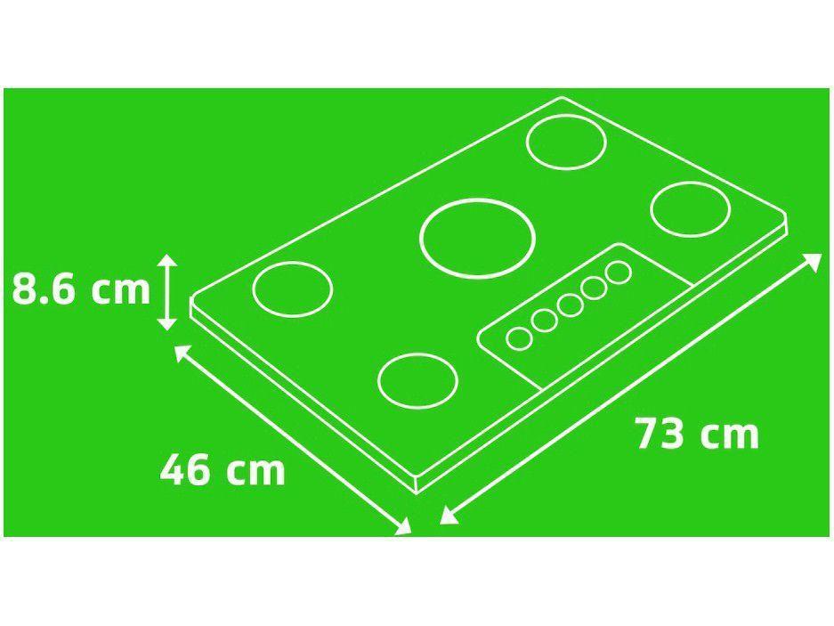 Cooktop 5 Bocas a Gás GLP Consul Vidro Temperado - 7
