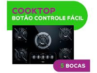 Cooktop 5 Bocas a Gás GLP Consul Vidro Temperado