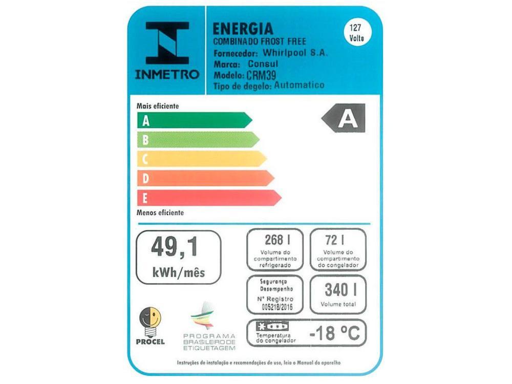 Geladeira Consul Frost Free Duplex 340L Branca com Prateleiras Altura Flex 110V CRM39ABANA - 8